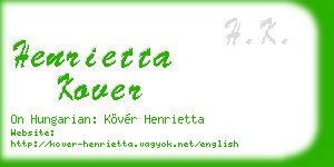 henrietta kover business card