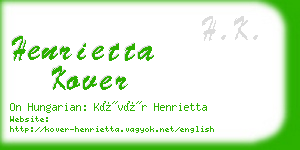 henrietta kover business card